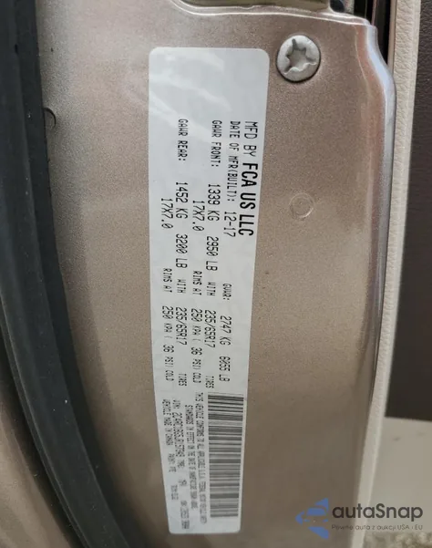 2018 Chrysler Pacifica Touring L z USA, uszkodzony, nr VIN 2C4RC1BG5JR157349